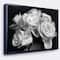Designart - Bunch of Roses Black and White - Floral Art Framed Canvas Print